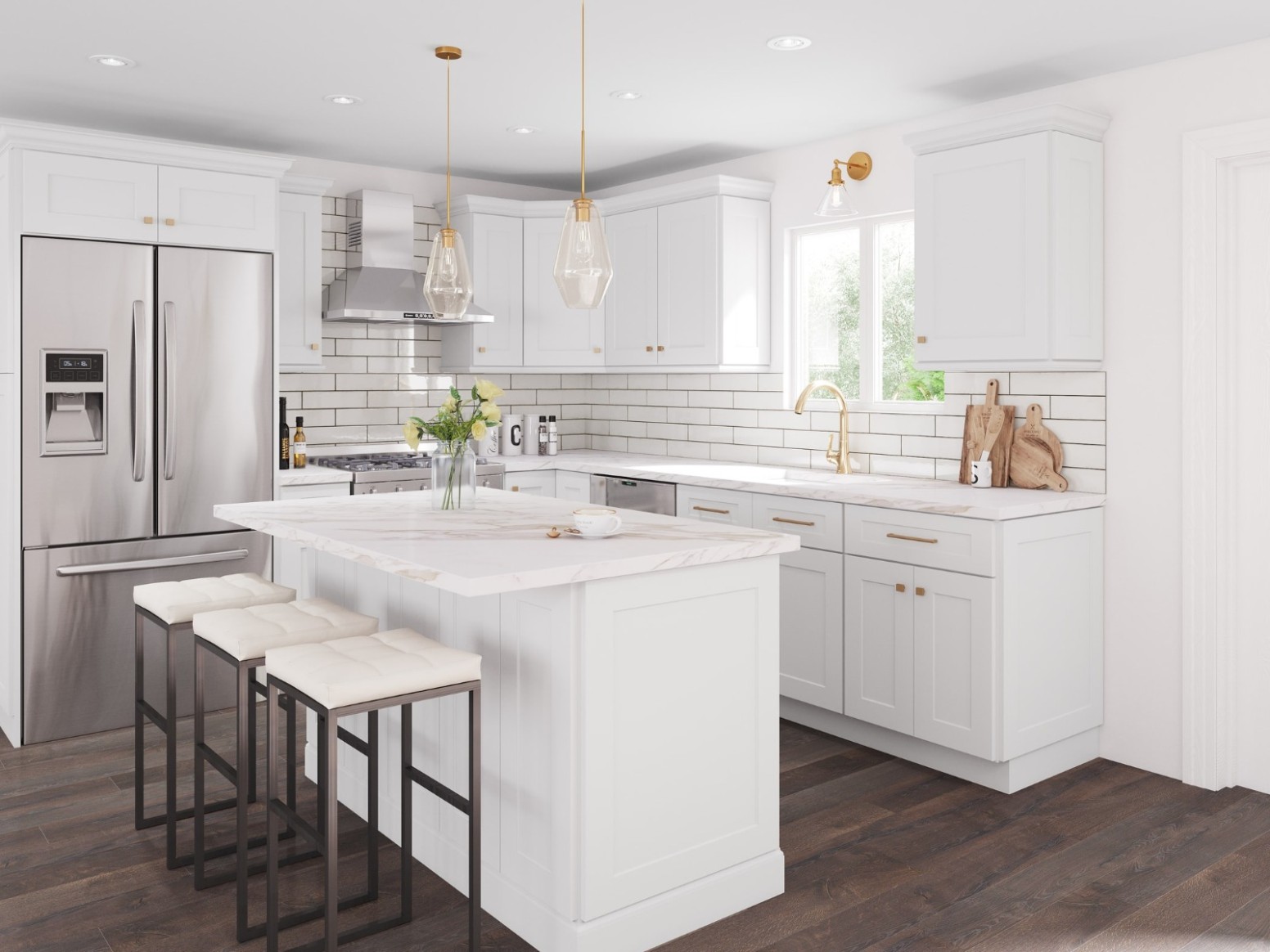 Aspen White Shaker - Ready To Assemble Kitchen Cabinets - The RTA