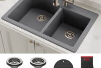 Kraus Forteza 5" Drop-In/Undermount Granite 5/5 Double Bowl Kitchen Sink  - Grey (KGD-5GREY)