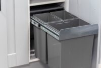 Pull Out Kitchen Waste / Recycling Bin for 5mm Cabinet  Hinged Door