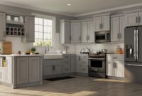 Shaker Wall Cabinets in Dove Gray – Kitchen – The Home Depot